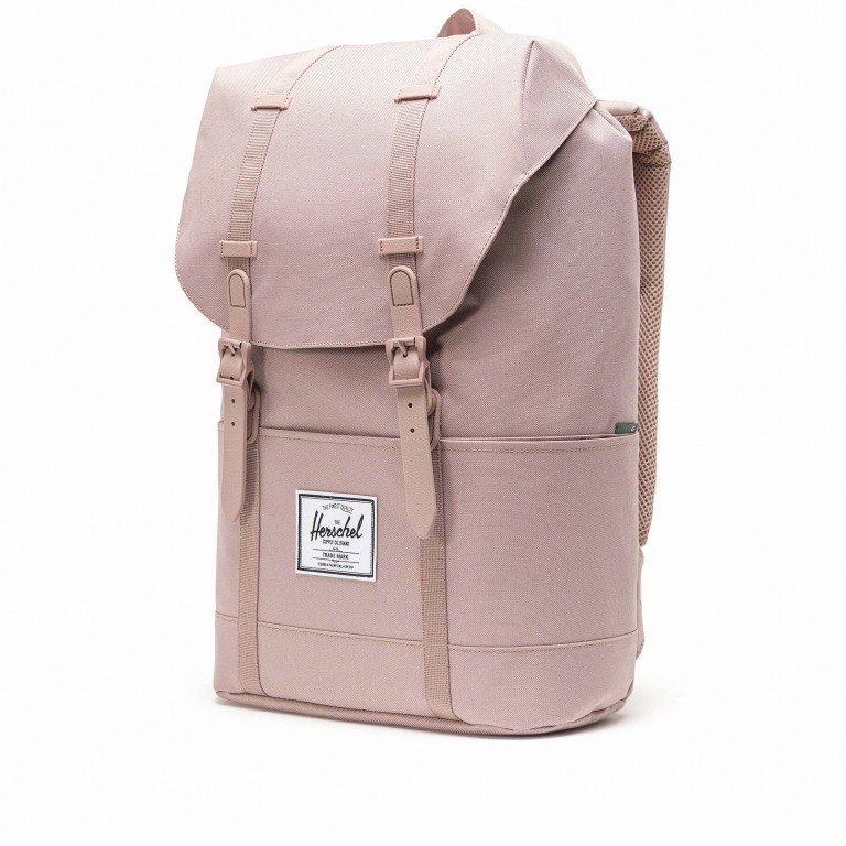 Rucksack Retreat Eco Rubber Straps Volumen 18 Liter Ash Rose, Farbe: rosa/pink, Marke: Herschel, EAN: 0828432497683, Abmessungen in cm: 34x46x12, Bild 3 von 5