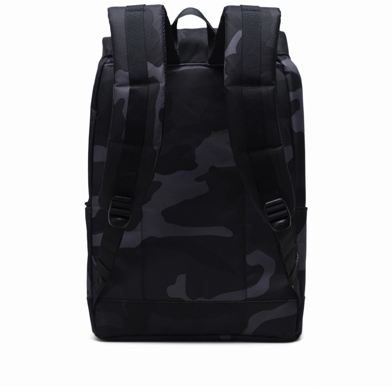 Rucksack Retreat Eco Rubber Straps Volumen 18 Liter Night Camo, Farbe: anthrazit, Marke: Herschel, EAN: 0828432507443, Abmessungen in cm: 34x46x12, Bild 4 von 5