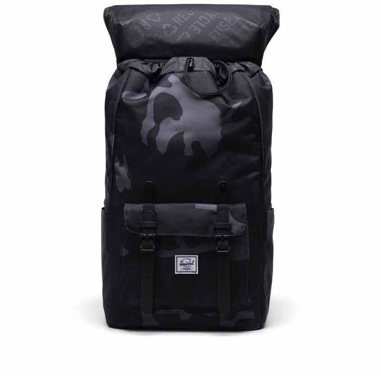 Rucksack Little America Eco Rubber Straps Volumen 23 Liter Night Camo, Farbe: anthrazit, Marke: Herschel, EAN: 0828432507467, Abmessungen in cm: 28x50x17, Bild 2 von 5