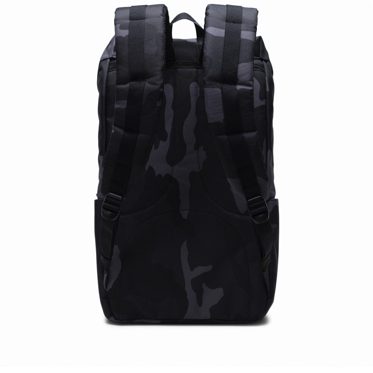 Rucksack Little America Eco Rubber Straps Volumen 23 Liter Night Camo, Farbe: anthrazit, Marke: Herschel, EAN: 0828432507467, Abmessungen in cm: 28x50x17, Bild 4 von 5