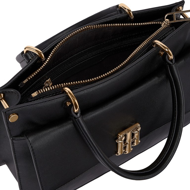Handtasche Lock Satchel Black, Farbe: schwarz, Marke: Tommy Hilfiger, EAN: 8720116191554, Abmessungen in cm: 26x18x8, Bild 3 von 3