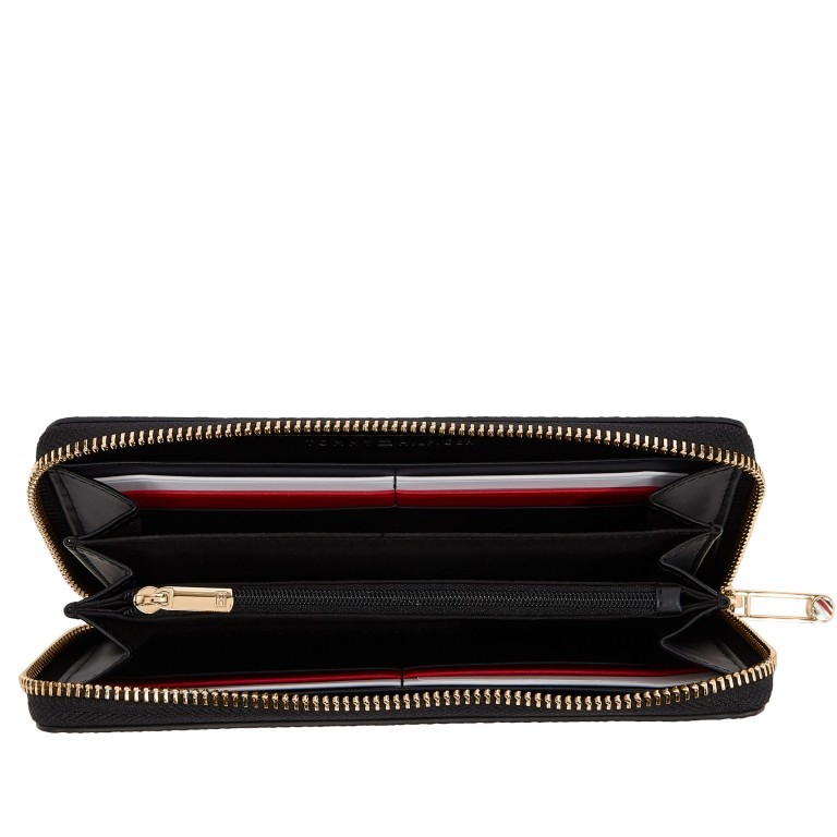 Geldbörse Element Large Wallet with Zip Around Black, Farbe: schwarz, Marke: Tommy Hilfiger, EAN: 8720116202045, Abmessungen in cm: 19x10.5x2.5, Bild 3 von 3