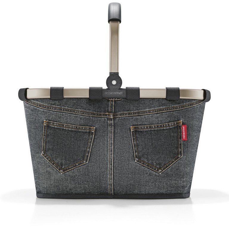 Einkaufskorb Carrybag Jeans Frame Dark Grey, Farbe: grau, Marke: Reisenthel, EAN: 4012013725548, Abmessungen in cm: 48x29x28, Bild 3 von 5