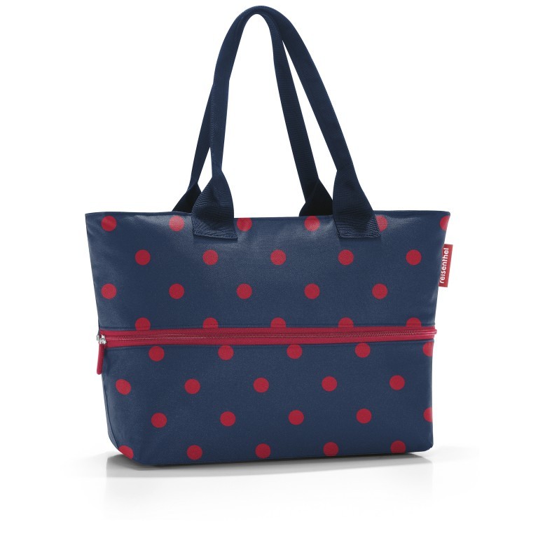 Shopper E1 erweiterbar Red Dots, Farbe: blau/petrol, Marke: Reisenthel, EAN: 4012013723940, Abmessungen in cm: 50x26.5x15.5, Bild 1 von 3