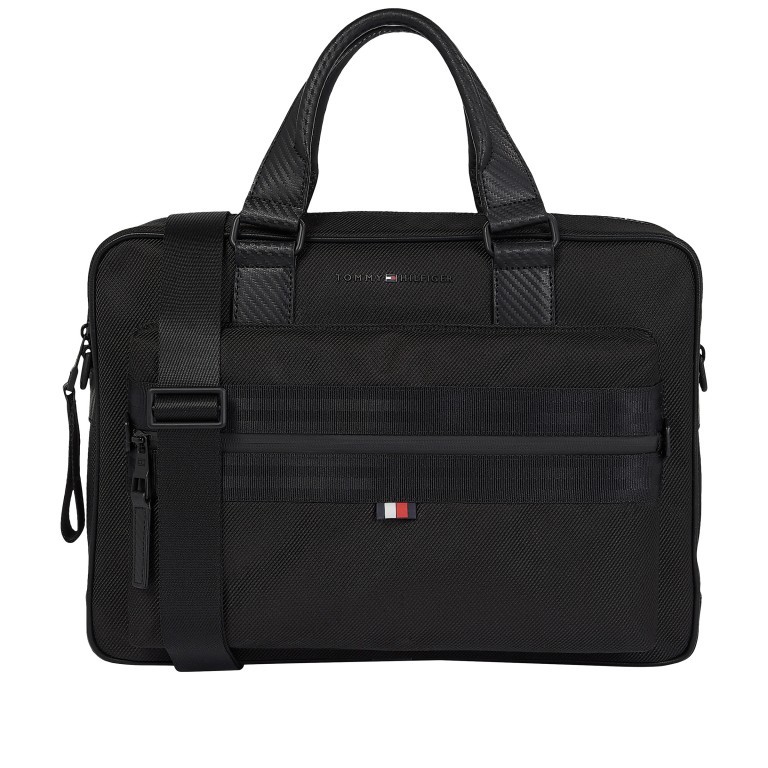 Aktentasche Elevated Computer Bag Black, Farbe: schwarz, Marke: Tommy Hilfiger, EAN: 8720116088922, Abmessungen in cm: 40x29x14, Bild 1 von 4
