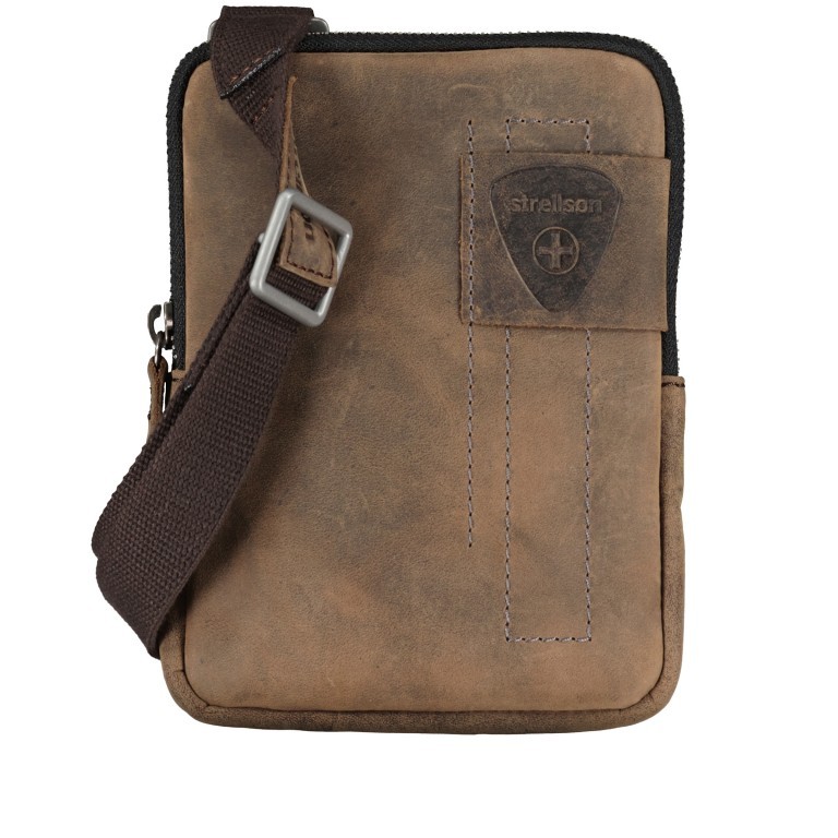 Umhängetasche Richmond Shoulderbag XSVZ1 Dark Brown, Farbe: braun, Marke: Strellson, EAN: 4053533952267, Abmessungen in cm: 13x17.5x2, Bild 1 von 6