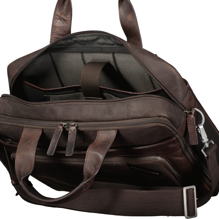 Aktentasche Brick Lane Briefbag Charles MHZ Dark Brown, Farbe: braun, Marke: Strellson, EAN: 4053533952168, Abmessungen in cm: 39x29.5x10, Bild 7 von 9