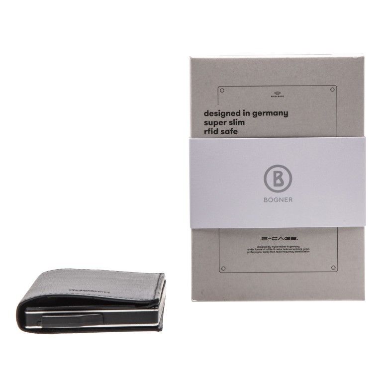 Geldbörse E-Cage C-One mit RFID-Schutz Black, Farbe: schwarz, Marke: Bogner, EAN: 4053533923090, Abmessungen in cm: 6.5x10x1.5, Bild 8 von 8