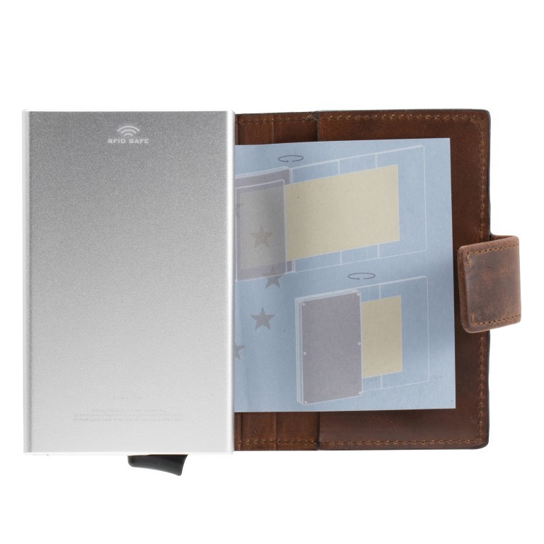 Geldbörse Birkenfeld E-Cage C-Two mit RFID-Schutz Cognac, Farbe: cognac, Marke: Maitre, EAN: 4053533967551, Abmessungen in cm: 6.5x10x1.5, Bild 5 von 7