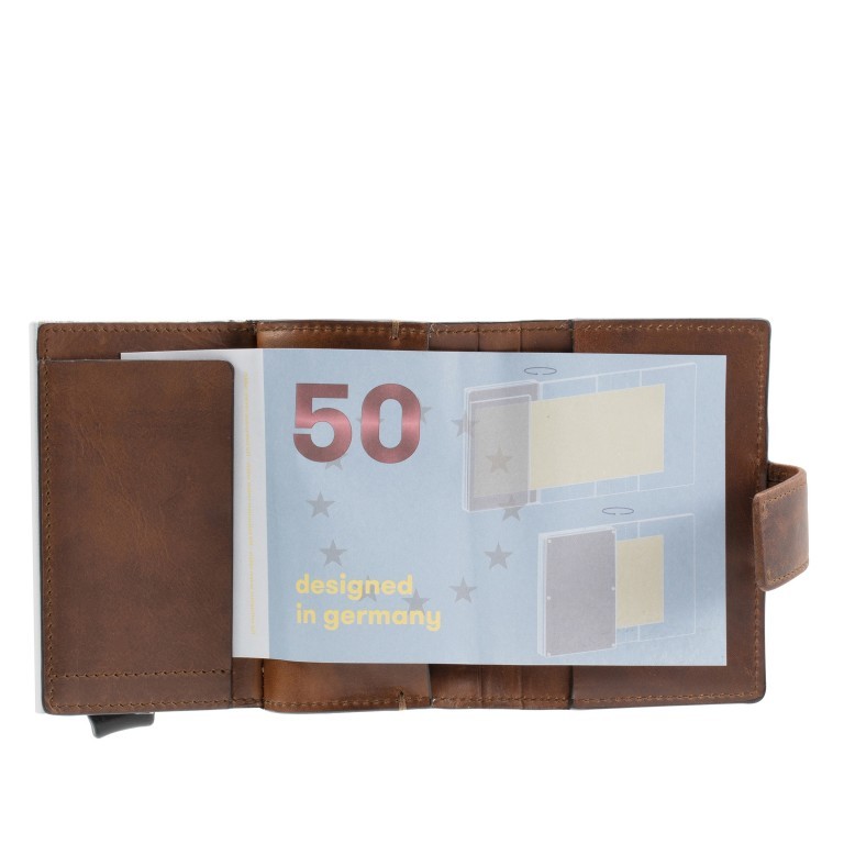 Geldbörse Birkenfeld E-Cage C-Two mit RFID-Schutz Cognac, Farbe: cognac, Marke: Maitre, EAN: 4053533967551, Abmessungen in cm: 6.5x10x1.5, Bild 6 von 7