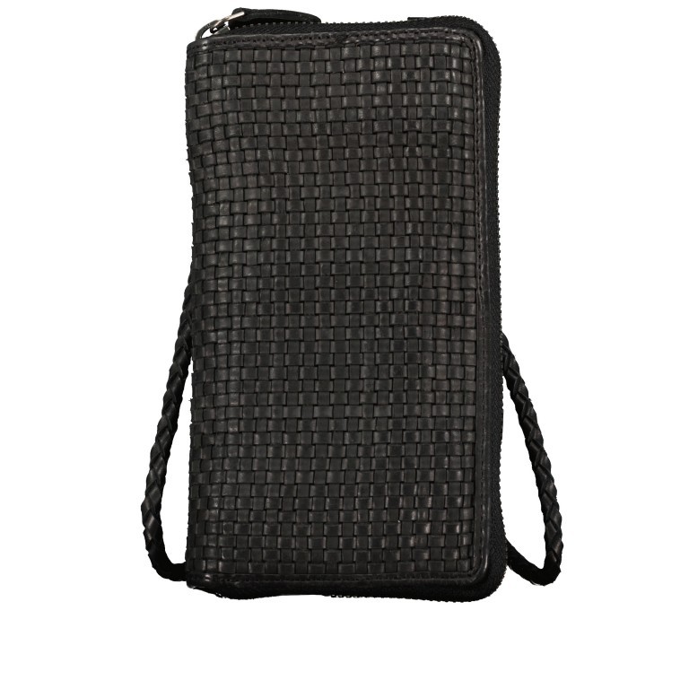 Geldbörse / Handytasche Soft-Weaving-2 Hanni SL.12739 mit Schulterriemen Dark Ash, Farbe: anthrazit, Marke: Harbour 2nd, EAN: 4046478056107, Abmessungen in cm: 10x18.5x3.5, Bild 1 von 6