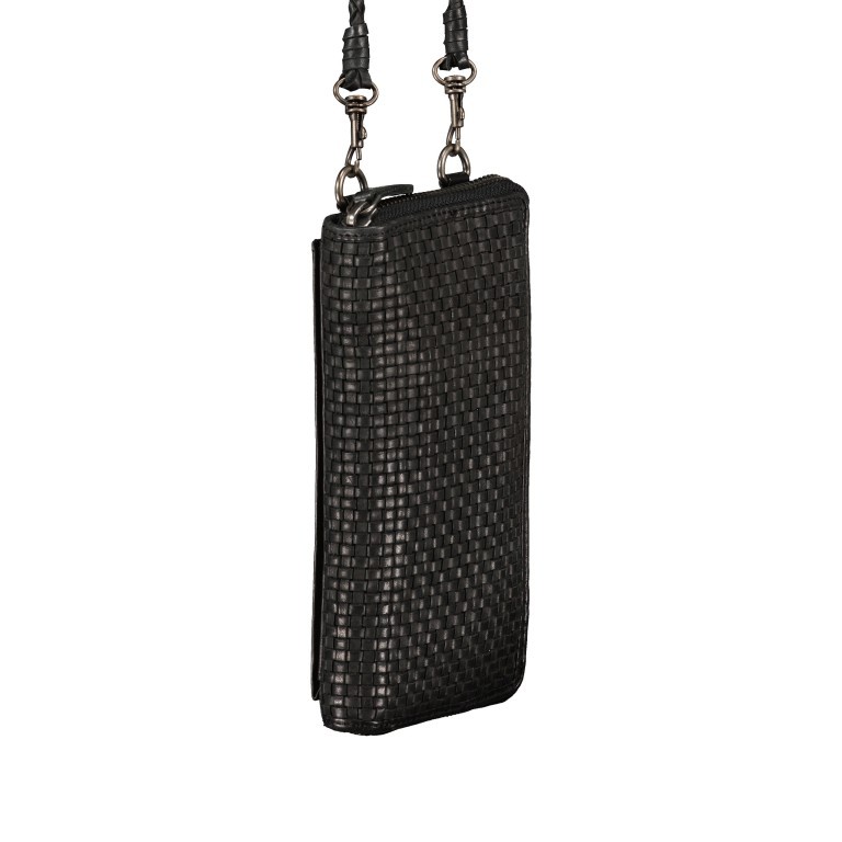 Geldbörse / Handytasche Soft-Weaving-2 Hanni SL.12739 mit Schulterriemen Dark Ash, Farbe: anthrazit, Marke: Harbour 2nd, EAN: 4046478056107, Abmessungen in cm: 10x18.5x3.5, Bild 2 von 6