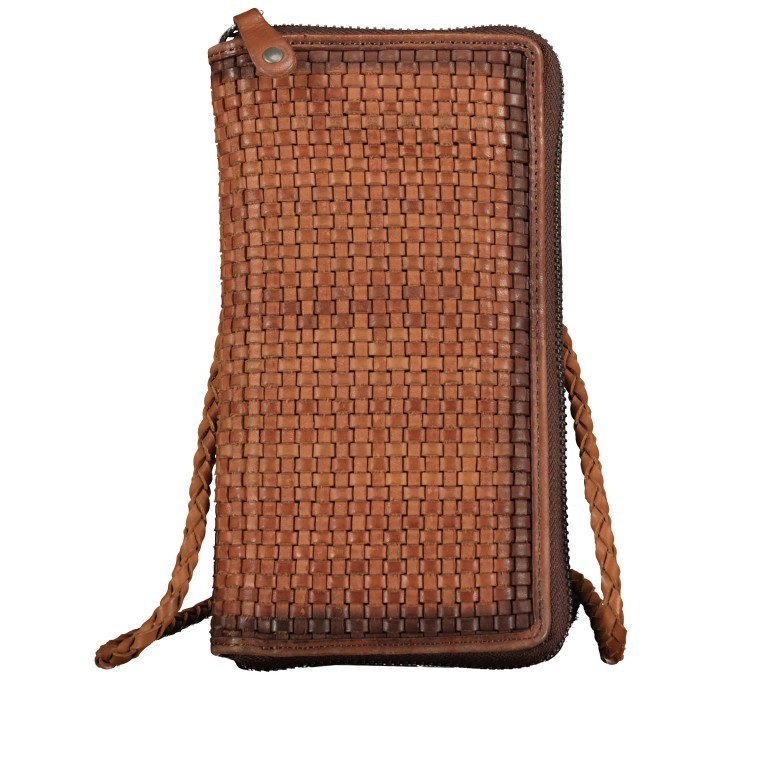 Geldbörse / Handytasche Soft-Weaving-2 Hanni SL.12739 mit Schulterriemen Charming Cognac, Farbe: cognac, Marke: Harbour 2nd, EAN: 4046478056114, Abmessungen in cm: 10x18.5x3.5, Bild 1 von 6