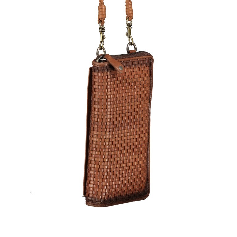 Geldbörse / Handytasche Soft-Weaving-2 Hanni SL.12739 mit Schulterriemen Charming Cognac, Farbe: cognac, Marke: Harbour 2nd, EAN: 4046478056114, Abmessungen in cm: 10x18.5x3.5, Bild 2 von 6