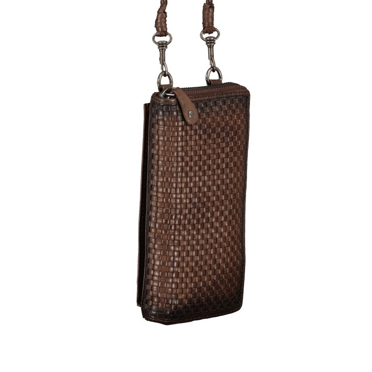 Geldbörse / Handytasche Soft-Weaving-2 Hanni SL.12739 mit Schulterriemen Chocolate Brown, Farbe: braun, Marke: Harbour 2nd, EAN: 4046478056121, Abmessungen in cm: 10x18.5x3.5, Bild 2 von 6