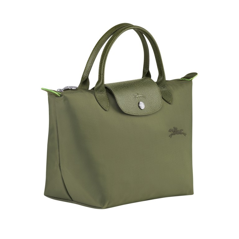 Handtasche Le Pliage Green Handtasche S Forest, Farbe: grün/oliv, Marke: Longchamp, EAN: 3597922092109, Abmessungen in cm: 23x22x14, Bild 2 von 7