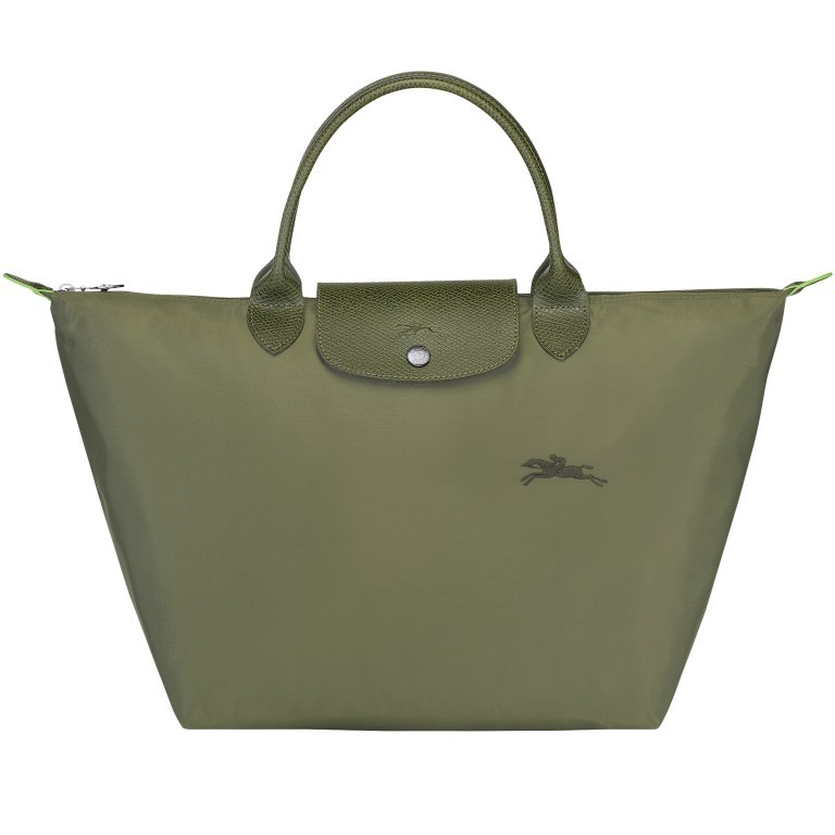 Handtasche Le Pliage Green Handtasche M Dunkelgrün, Farbe: grün/oliv, Marke: Longchamp, EAN: 3597922092123, Abmessungen in cm: 30x28x20, Bild 1 von 5