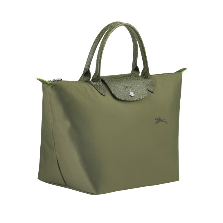 Handtasche Le Pliage Green Handtasche M Dunkelgrün, Farbe: grün/oliv, Marke: Longchamp, EAN: 3597922092123, Abmessungen in cm: 30x28x20, Bild 2 von 6