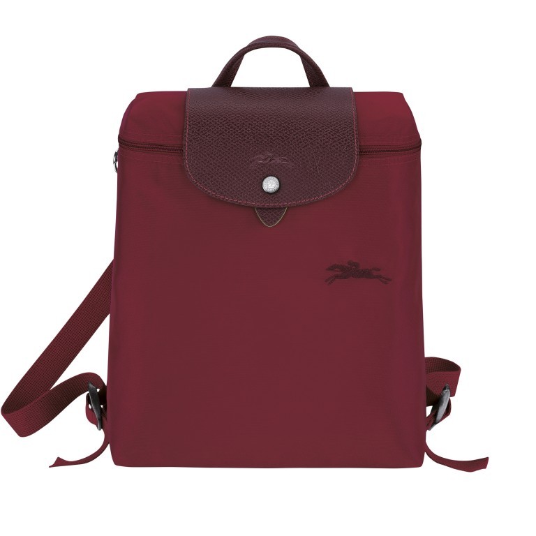 Rucksack Le Pliage Green Rucksack Rot, Farbe: rot/weinrot, Marke: Longchamp, EAN: 3597922085026, Abmessungen in cm: 26x28x10, Bild 1 von 5