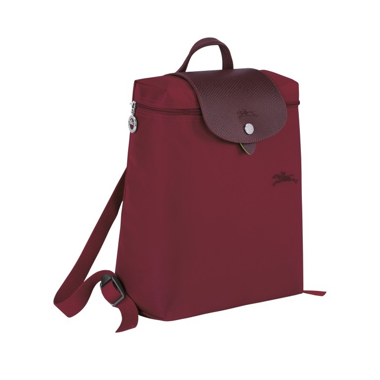 Rucksack Le Pliage Green Rucksack Rot, Farbe: rot/weinrot, Marke: Longchamp, EAN: 3597922085026, Abmessungen in cm: 26x28x10, Bild 2 von 5