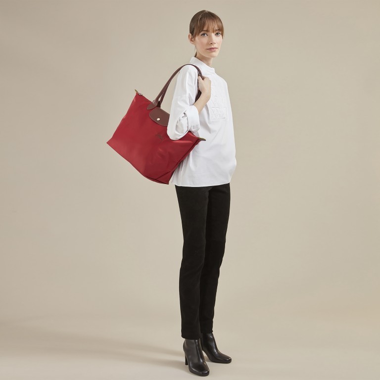 Shopper Le Pliage Green Shopper L Red, Farbe: rot/weinrot, Marke: Longchamp, EAN: 3597922085149, Abmessungen in cm: 31x30x19, Bild 4 von 6