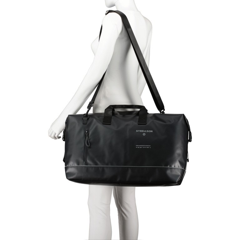 Reisetasche Stockwell 2.0 Weekender Landon MHZ Black, Farbe: schwarz, Marke: Strellson, EAN: 4053533988785, Abmessungen in cm: 50x30x21.5, Bild 4 von 7