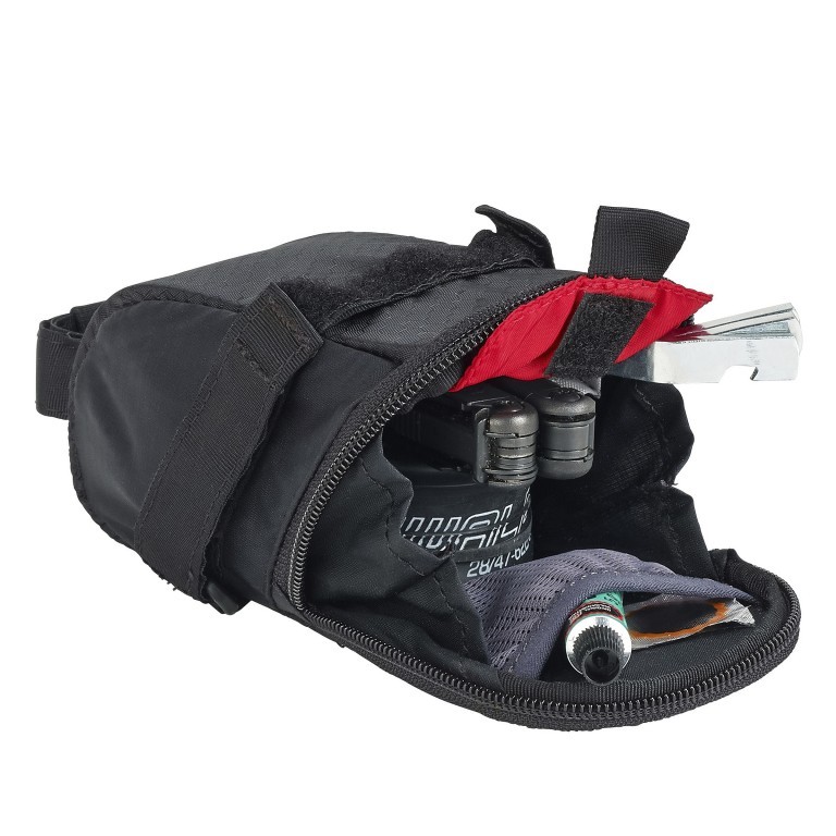 Satteltasche Race Light L Black, Farbe: schwarz, Marke: Vaude, EAN: 4021574325401, Abmessungen in cm: 10x16x9, Bild 2 von 3