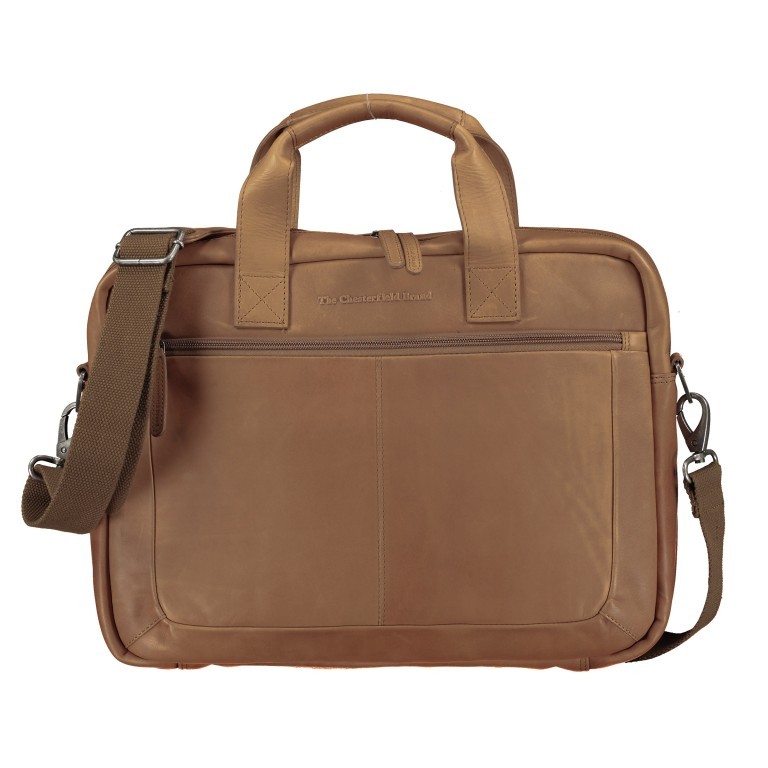 Laptoptasche Calvi mit Laptopfach 15.6 Zoll Cognac, Farbe: cognac, Marke: The Chesterfield Brand, EAN: 8719241039497, Abmessungen in cm: 42x30x6, Bild 1 von 8