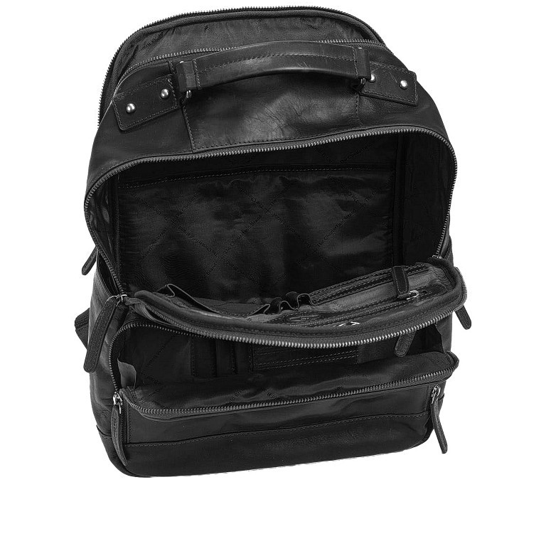 Rucksack Austin mit Laptopfach 14 Zoll Black, Farbe: schwarz, Marke: The Chesterfield Brand, EAN: 8719241038773, Abmessungen in cm: 32x39x14, Bild 5 von 6