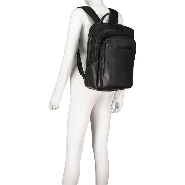 Rucksack Fusion Tadashi mit Laptopfach 15 Zoll, Farbe: schwarz, Marke: Aunts & Uncles, EAN: 4250394970380, Abmessungen in cm: 32x41x10, Bild 5 von 6