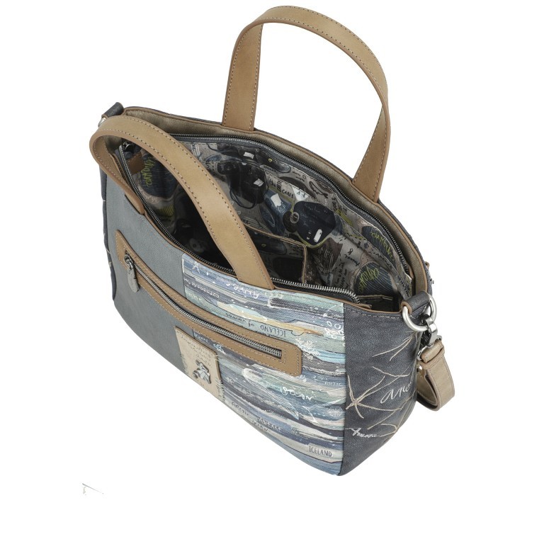 Handtasche Iceland Totebag Grau, Farbe: grau, Marke: Anekke, EAN: 8434172074309, Abmessungen in cm: 29x22x10, Bild 7 von 11