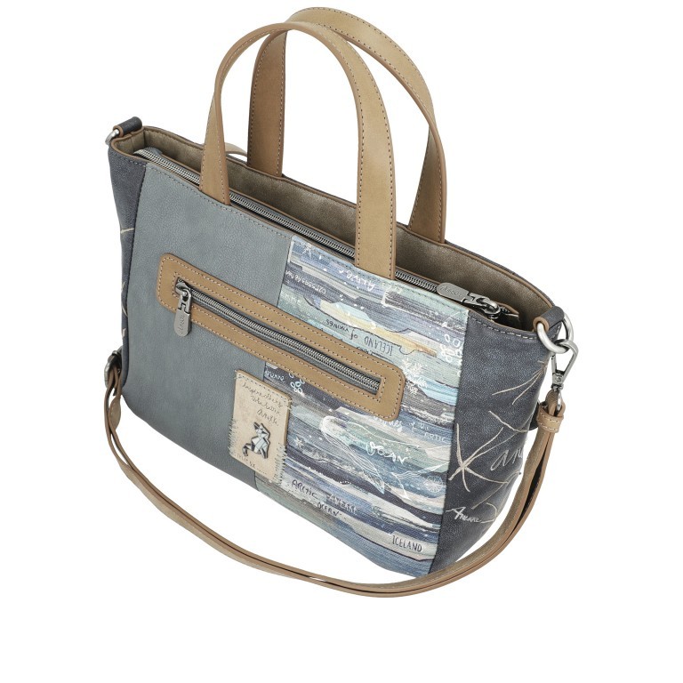 Handtasche Iceland Totebag Grau, Farbe: grau, Marke: Anekke, EAN: 8434172074309, Abmessungen in cm: 29x22x10, Bild 8 von 11
