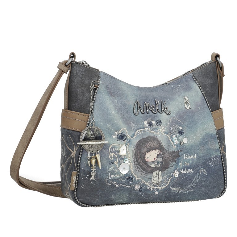 Umhängetasche Iceland Crossbody Grau, Farbe: grau, Marke: Anekke, EAN: 8434172074804, Abmessungen in cm: 28x24x10, Bild 2 von 10