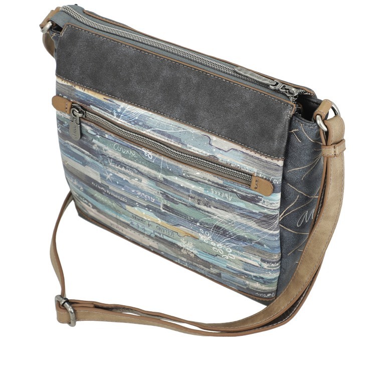 Umhängetasche Iceland Crossbody Grau, Farbe: grau, Marke: Anekke, EAN: 8434172075108, Abmessungen in cm: 25x24x7, Bild 9 von 10