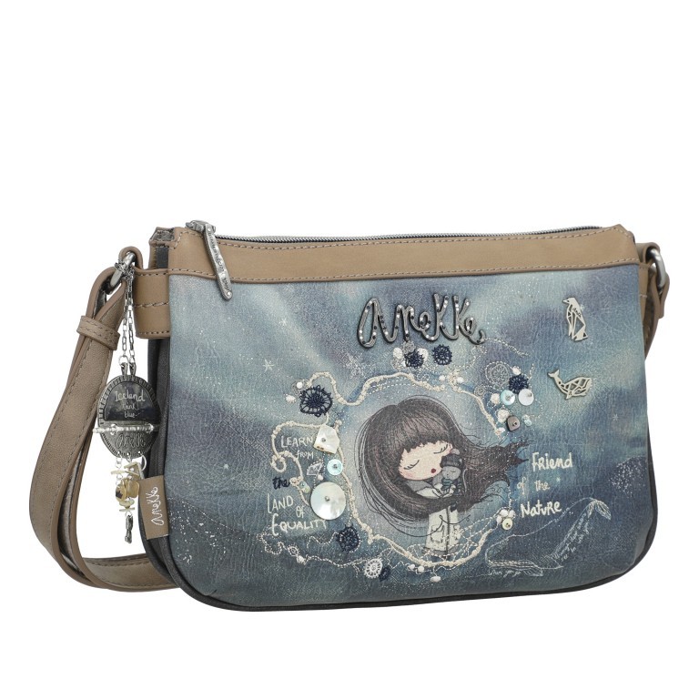 Umhängetasche Iceland Crossbody Grau, Farbe: grau, Marke: Anekke, EAN: 8434172075306, Abmessungen in cm: 26x18x11, Bild 2 von 9