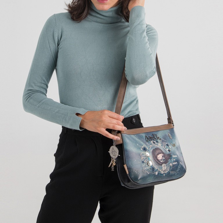 Umhängetasche Iceland Crossbody Grau, Farbe: grau, Marke: Anekke, EAN: 8434172075306, Abmessungen in cm: 26x18x11, Bild 5 von 9
