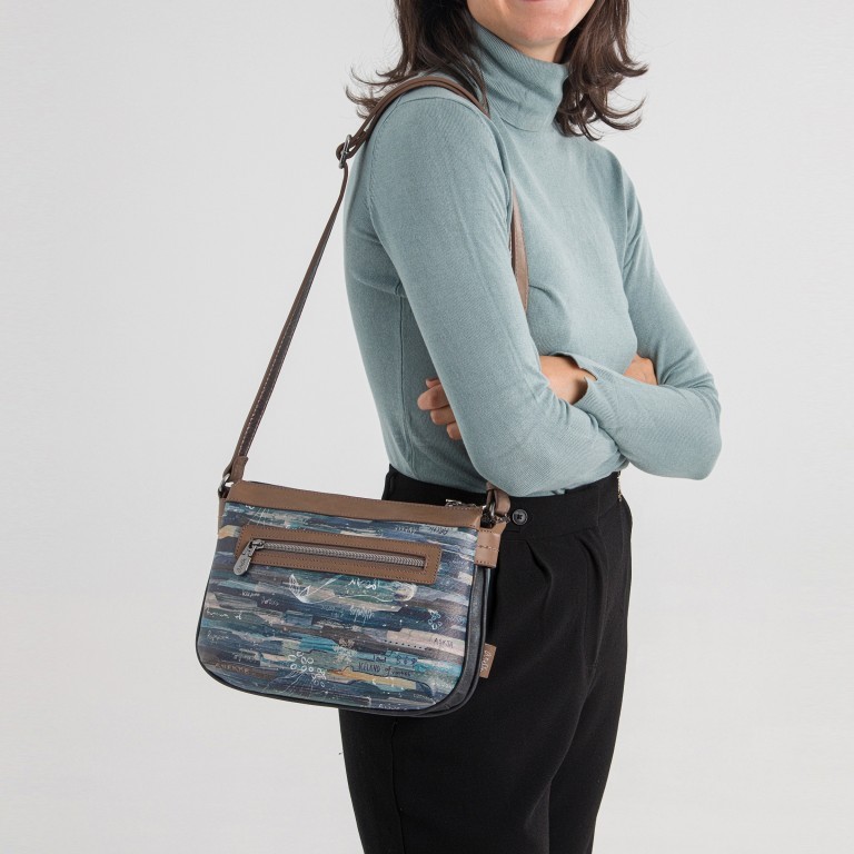 Umhängetasche Iceland Crossbody Grau, Farbe: grau, Marke: Anekke, EAN: 8434172075306, Abmessungen in cm: 26x18x11, Bild 6 von 9