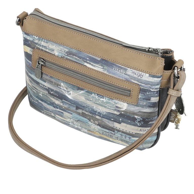 Umhängetasche Iceland Crossbody Grau, Farbe: grau, Marke: Anekke, EAN: 8434172075306, Abmessungen in cm: 26x18x11, Bild 9 von 9