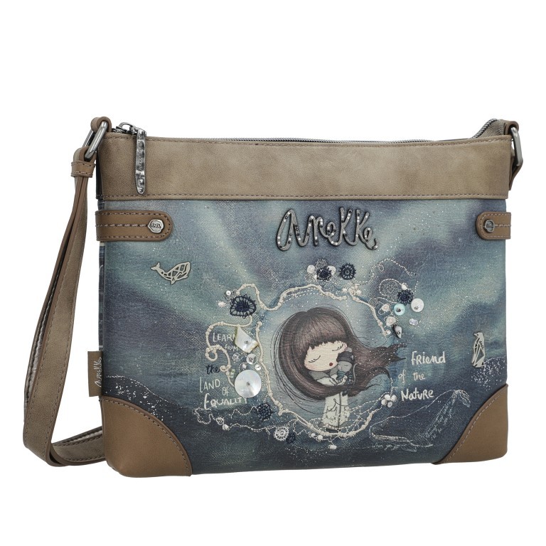 Umhängetasche Iceland Crossbody Grau, Farbe: grau, Marke: Anekke, EAN: 8434172075603, Abmessungen in cm: 29x22x4, Bild 2 von 10