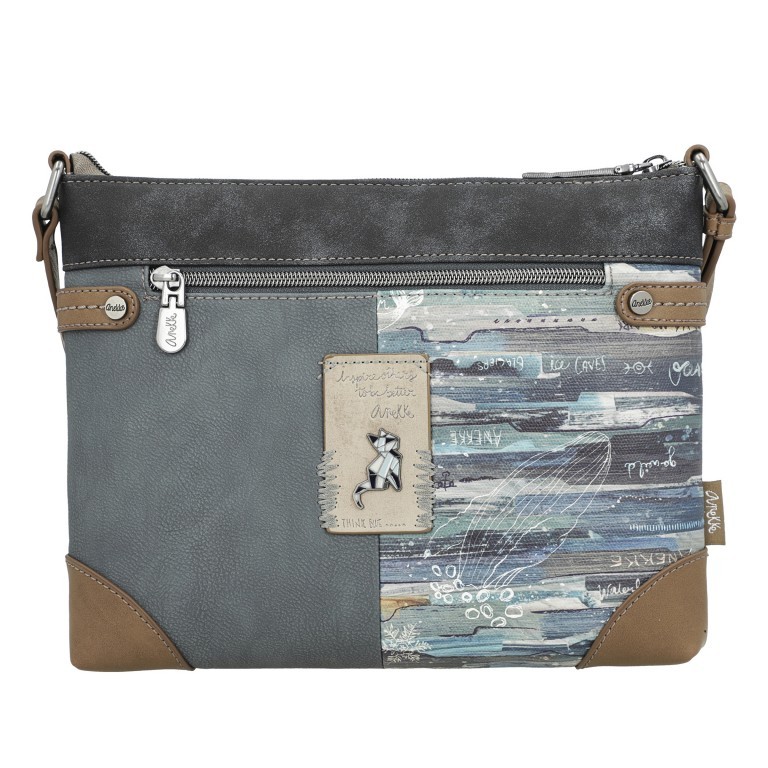 Umhängetasche Iceland Crossbody Grau, Farbe: grau, Marke: Anekke, EAN: 8434172075603, Abmessungen in cm: 29x22x4, Bild 3 von 10