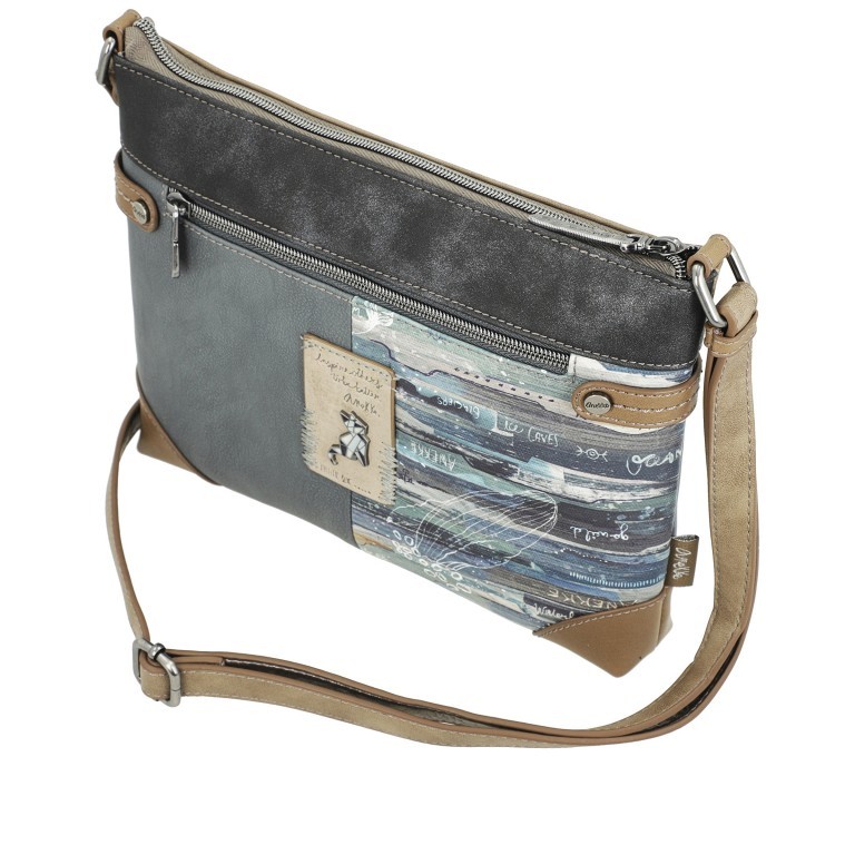 Umhängetasche Iceland Crossbody Grau, Farbe: grau, Marke: Anekke, EAN: 8434172075603, Abmessungen in cm: 29x22x4, Bild 8 von 10