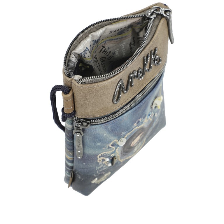 Umhängetasche Iceland Mini Crossbody Grau, Farbe: grau, Marke: Anekke, EAN: 8434172075702, Abmessungen in cm: 16x19x2, Bild 6 von 10