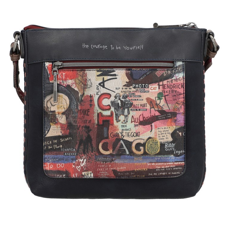 Umhängetasche City Art Crossbody Bag Blau, Farbe: blau/petrol, Marke: Anekke, EAN: 8434172115408, Abmessungen in cm: 27x25x8, Bild 3 von 8