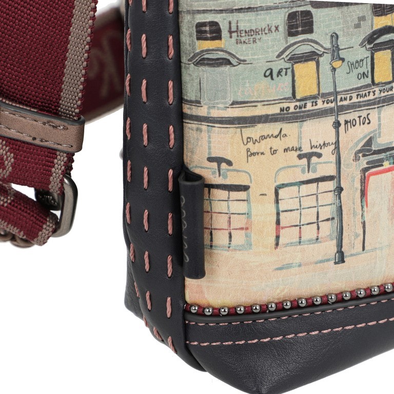 Umhängetasche City Art Crossbody Bag Blau, Farbe: blau/petrol, Marke: Anekke, EAN: 8434172115408, Abmessungen in cm: 27x25x8, Bild 8 von 8