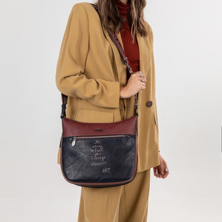 Umhängetasche City Art Crossbag Large Blau, Farbe: blau/petrol, Marke: Anekke, EAN: 8434172115705, Bild 5 von 8