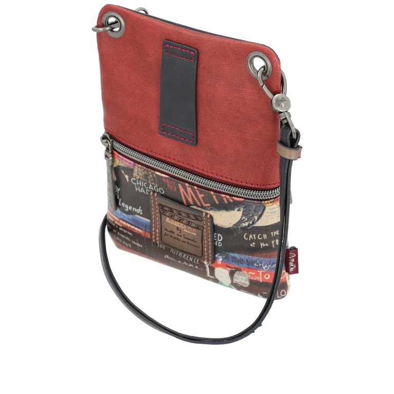 Umhängetasche City Art Mini Crossbody Bag Blau, Farbe: blau/petrol, Marke: Anekke, EAN: 8434172116504, Abmessungen in cm: 15x21x2, Bild 4 von 7