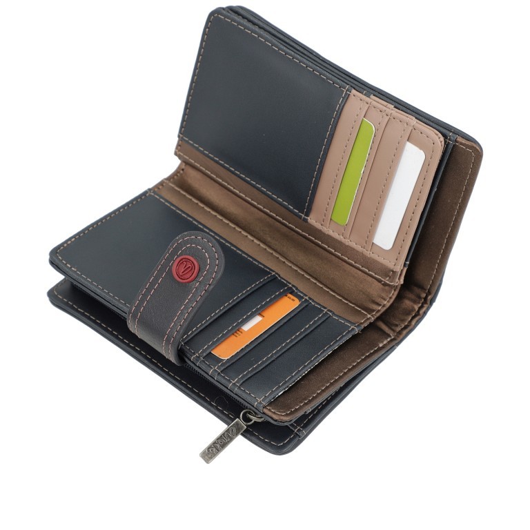 Geldbörse City Art Medium Size Wallet Blau, Farbe: blau/petrol, Marke: Anekke, EAN: 8434172118300, Abmessungen in cm: 14x10x3, Bild 6 von 12