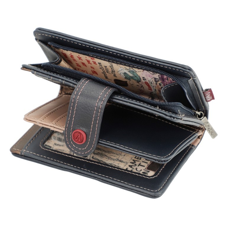 Geldbörse City Art Medium Size Wallet Blau, Farbe: blau/petrol, Marke: Anekke, EAN: 8434172118300, Abmessungen in cm: 14x10x3, Bild 7 von 12