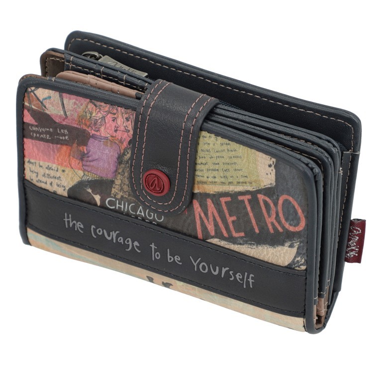 Geldbörse City Art Medium Size Wallet Blau, Farbe: blau/petrol, Marke: Anekke, EAN: 8434172118300, Abmessungen in cm: 14x10x3, Bild 10 von 12