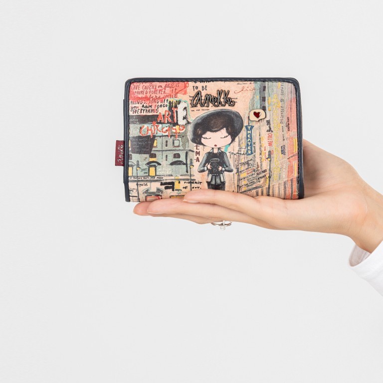 Geldbörse City Art Medium Size Wallet Blau, Farbe: blau/petrol, Marke: Anekke, EAN: 8434172118300, Abmessungen in cm: 14x10x3, Bild 12 von 12